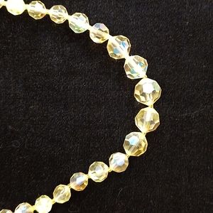 Vintage Amber Cut Crystal Necklace